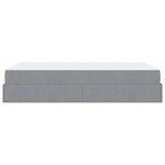 vidaXL Cadre de lit avec matelas Gris clair 120 x 200 cm tissu