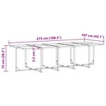vidaXL Ensemble de salle à manger pour jardin 11 Pièces Noir Acier