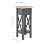 vidaXL Table d'appoint Noir 27 x 27 x 65 5 cm Bois