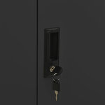 Armoire de bureau avec jardinière design moderne 90 x 40 x 125 cm espace de rangement en acier anthracite 02_0055175