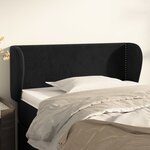 vidaXL Tête de lit avec oreilles Noir 103x23x78/88 cm Velours