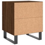 vidaXL Tables de chevet 2 Pièces chêne marron 40x35x47 5 cm