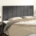 vidaXL Têtes de lit 4 Pièces Gris foncé 90x5x78/88 cm Velours