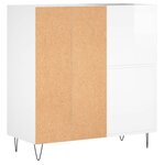 vidaXL Armoire à disques blanc brillant 84 5x38x89cm bois d'ingénierie