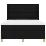 vidaXL Lit à ressorts avec matelas Noir 140 x 190 cm tissu