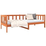 vidaXL Cadre de lit Cire marron 90 x 190 cm Bois de pin massif