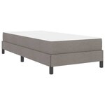 vidaXL Lit à ressorts avec matelas Taupe 90 x 190 cm tissu