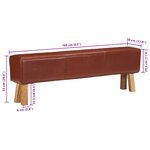 vidaXL Banc saut de cheval 160 cm Marron Cuir véritable et bois acacia