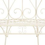 vidaXL Banc de jardin 95 cm Fer Blanc antique