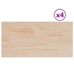 vidaXL Dessus de table 4 Pièces 90x45x2 5cm rectangulaire bois pin massif