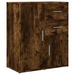 vidaXL Buffet chêne fumé 60x31x70 cm bois d'ingénierie