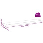 vidaXL Étagère Murale 2 Pièces Marbre blanc 120 x 23 5 x 4 cm