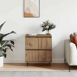 vidaXL Buffet Marron 60 x 35 x 70 cm Bois d'ingénierie