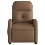 vidaXL Fauteuil de massage inclinable Marron Tissu