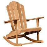 vidaXL Chaise Adirondack à bascule 2 Pièces Marron 100 x 77 x 99 cm