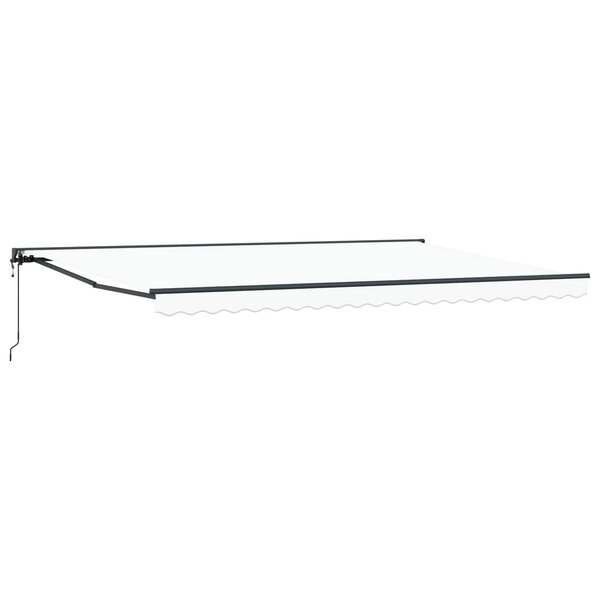 vidaXL Cadre d'auvent Blanc 500 × 300 cm Polyester avec revêtement PU