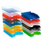 Q-connect corbeille à courrier empilable - PP documents - A4+ - Bleu