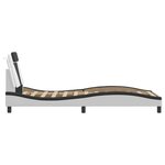 vidaXL Cadre de lit avec LED sans matelas blanc et noir 80x200 cm