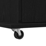 vidaXL Podium avec roue Chêne noir 55 x 55 x 107 cm Bois d'ingénierie