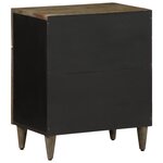 vidaXL Table de chevet gris clair 50x33x60 cm bois de manguier massif