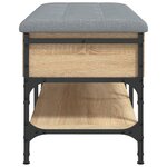 vidaXL Banc à chaussures chêne sonoma 82x42x45 cm bois d'ingénierie