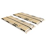 vidaXL Sommiers à lattes 2 Pièces avec 28 lattes 7 zones 70x200 cm