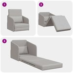 vidaXL Canapé-Lit Gris nuage 65 x 80 x 83 cm tissu
