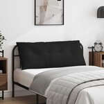 vidaXL Coussin de Dos Noir 120 x 50 cm Tissu en microfibre