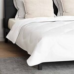 vidaXL Couette avec Oreillers 3 Pièces Blanc Microfibre et Plumes D'oie