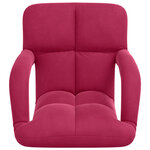 vidaXL Fauteuil de sol ajustable Bordeaux Velours