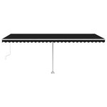 vidaXL Auvent automatique capteur de vent et LED 600x350 cm Anthracite
