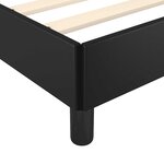 vidaXL Cadre de lit avec tête de lit sans matelas noir 90x200 cm