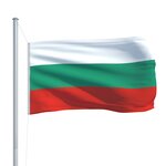 vidaXL Drapeau Bulgarie et mât en aluminium 6 2 m