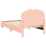 vidaXL Cadre de lit pour enfants avec tête de lit Rose 80 x 160 cm