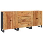 vidaXL Buffets 3 Pièces Bois d'acacia solide