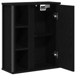 vidaXL Armoire murale de salle de bain miroir chêne noir 50x21x60 cm