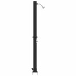 vidaXL Douche solaire extérieure Noir 217 cm PVC  aluminium