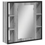 vidaXL Armoire à miroir de salle de bain sonoma gris bois d’ingénierie