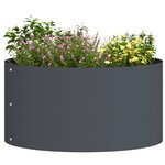 vidaXL Cache-pot de jardin 5 Pièces Anthracite 40 x 40 x 20 cm