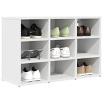 vidaXL Cabinet à chaussures Blanc 77 5 x 30 x 51 cm Bois d'ingénierie
