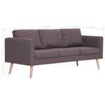 vidaXL Ensemble de canapé 2 Pièces tissu taupe