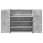 vidaXL Bureau de réception gris béton 180x50x103 5cm bois d'ingénierie