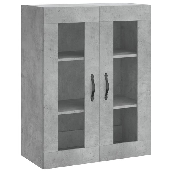 vidaXL Armoire murale gris béton 69 5x34x90 cm bois d'ingénierie