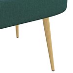 vidaXL Banc rembourré avec dossier Vert foncé 110 x 60 x 76 cm