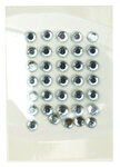 Strass thermocollant tissu ø 6mm cristal 35 pièces