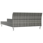 vidaXL Chaise longue à 2 places avec coussins Résine tressée Gris