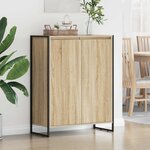 vidaXL Cabinet à chaussures Sonoma 79 x 36 x 100 cm Bois d'ingénierie