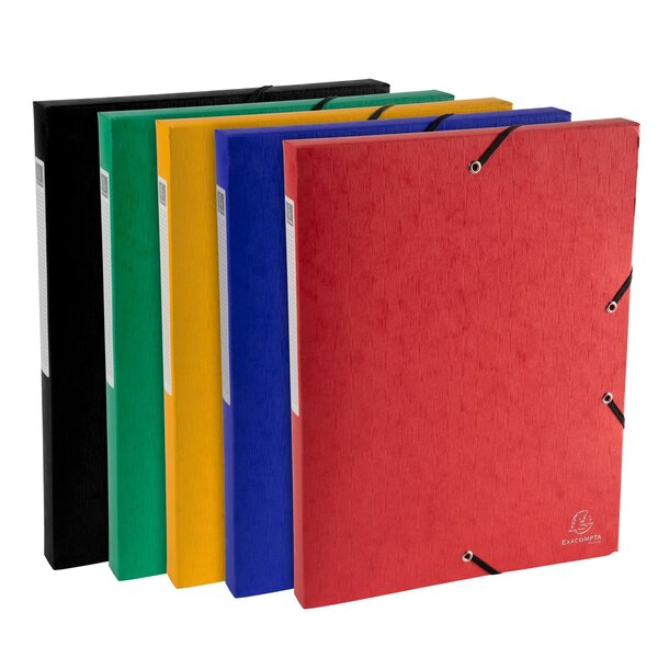Boite De Classement Exabox Dos 25mm Carte Lustrée Scotten - A4 - Couleurs Assorties - X 10 - Exacompta