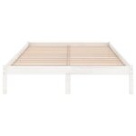 vidaXL Cadre de lit Blanc Bois de pin massif 160x200 cm