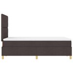 vidaXL Lit à ressorts avec matelas Marron foncé 120 x 200 cm tissu